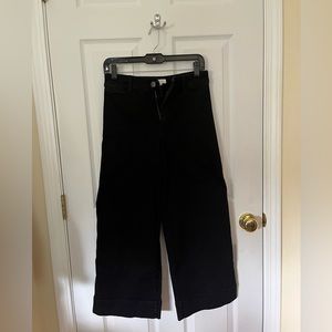 Cropped Flared Denim Pants